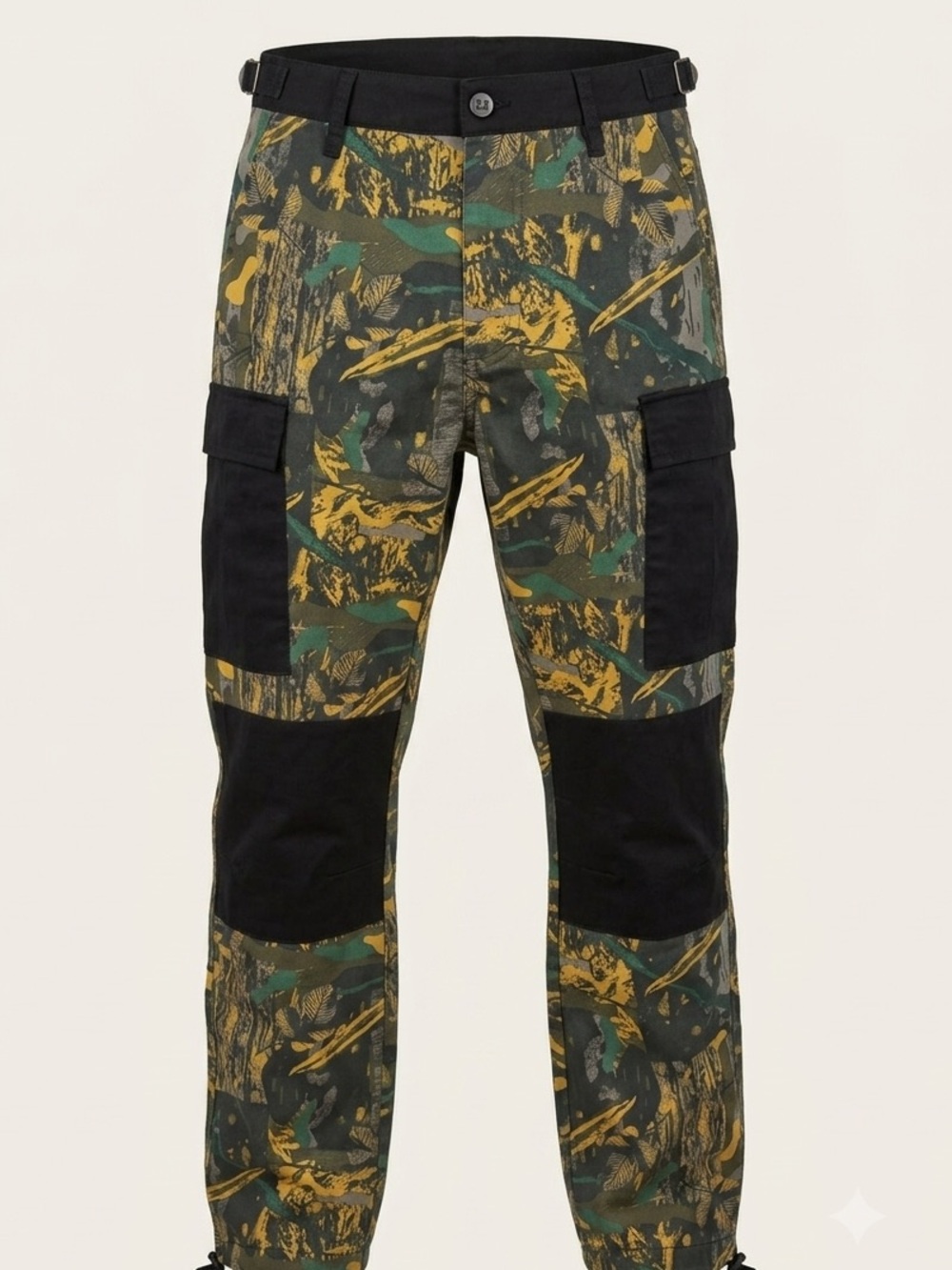 Monet Skateboards Stash Camo Cargo Pants Mens 30 Black Colorblock Streetwear Y2K